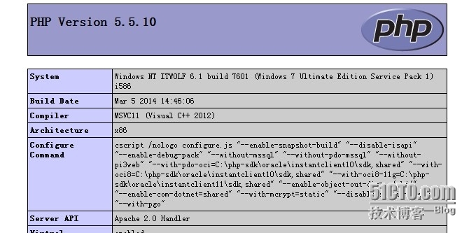 Apache24 + php5.5 + mysql5.6 搭建_ php_02