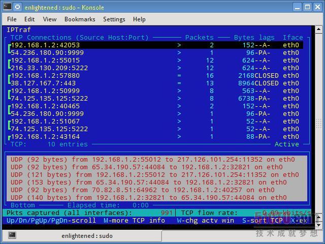 Linux服务器上监控网络宽带的18个命令_数据包_04