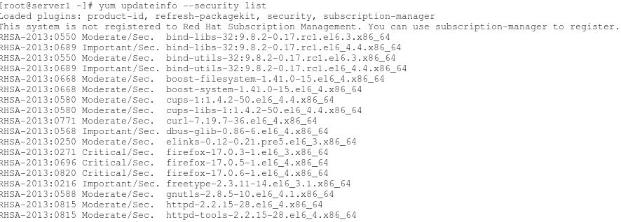 RH413 UNIT 1 TRACKING SECURITY UPDATES_CVE、RHSA、_04