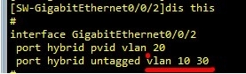 hybrid环境下划分vlan一个实验 ————一故障分析_hybrid_03