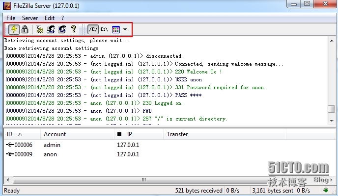 Windows下使用FileZilla[Server+Client]搭建FTP服务_搭建FTP服务器_02