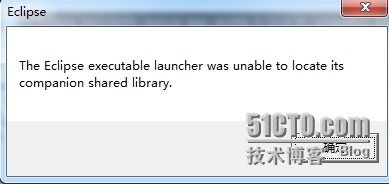 the eclipse executable launcer was unable to local its compation shared libray_启动eclipse出错