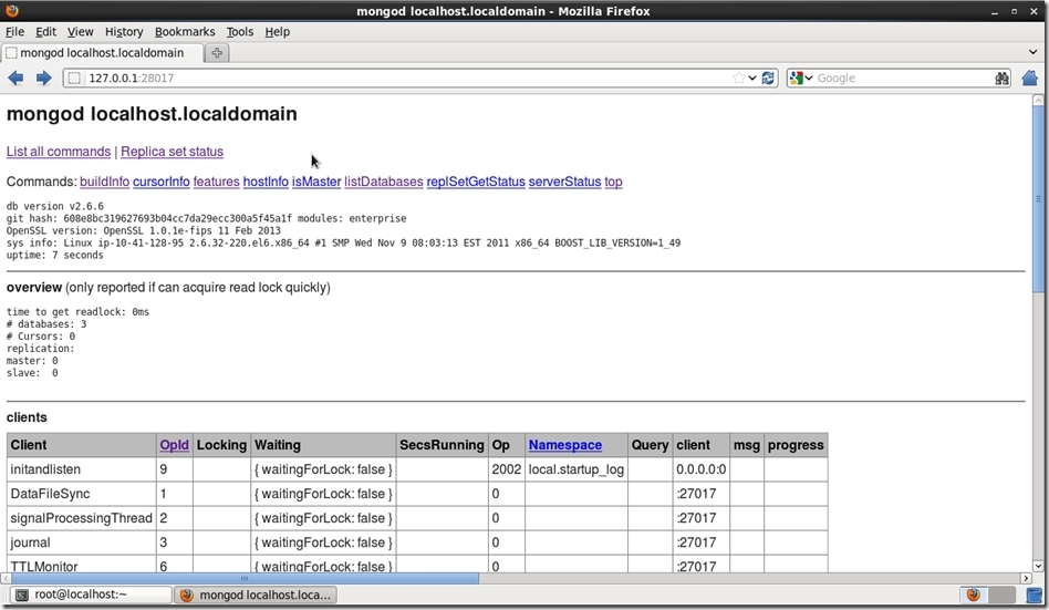 【MongoDB学习笔记11】MongoDB的WEB界面_web