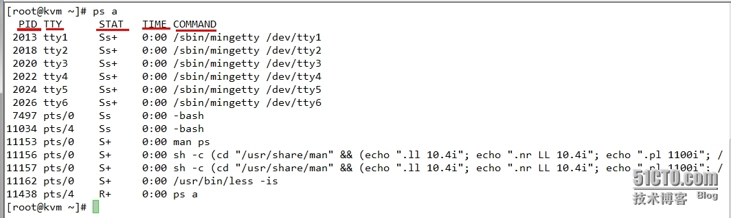 Linux进程管理和系统监控ps,top_ps_02