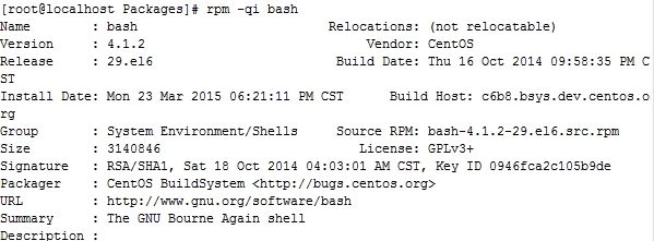 Linux 下 rpm程序包命令介绍及使用方法_Linux _13