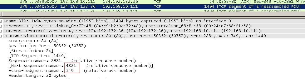 关于wireshark抓包的那点事儿_TCP segment of a rea_10