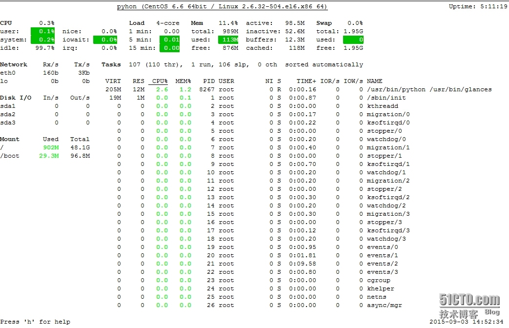 Linux进程管理相关命令详解_top_10