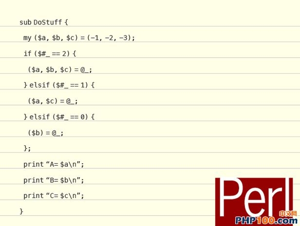 Perl code sample