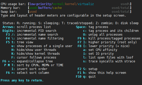 Linux进程管理命令之ps、dstat、top、htop_htop_05