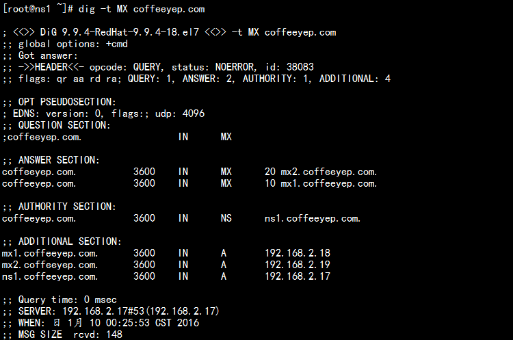 Linux中DNS配置和应用_正向解析 反向解析 子域授权 _27