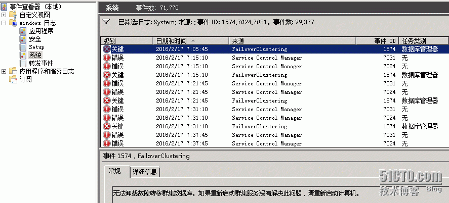 windows 2008 R2+SQL 2008 R2 集群故障处理_集群