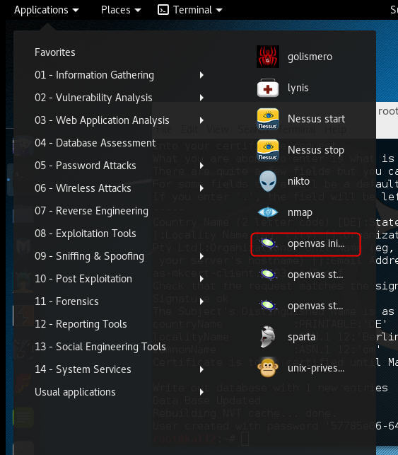Kali 2启用OpenVAS_kali