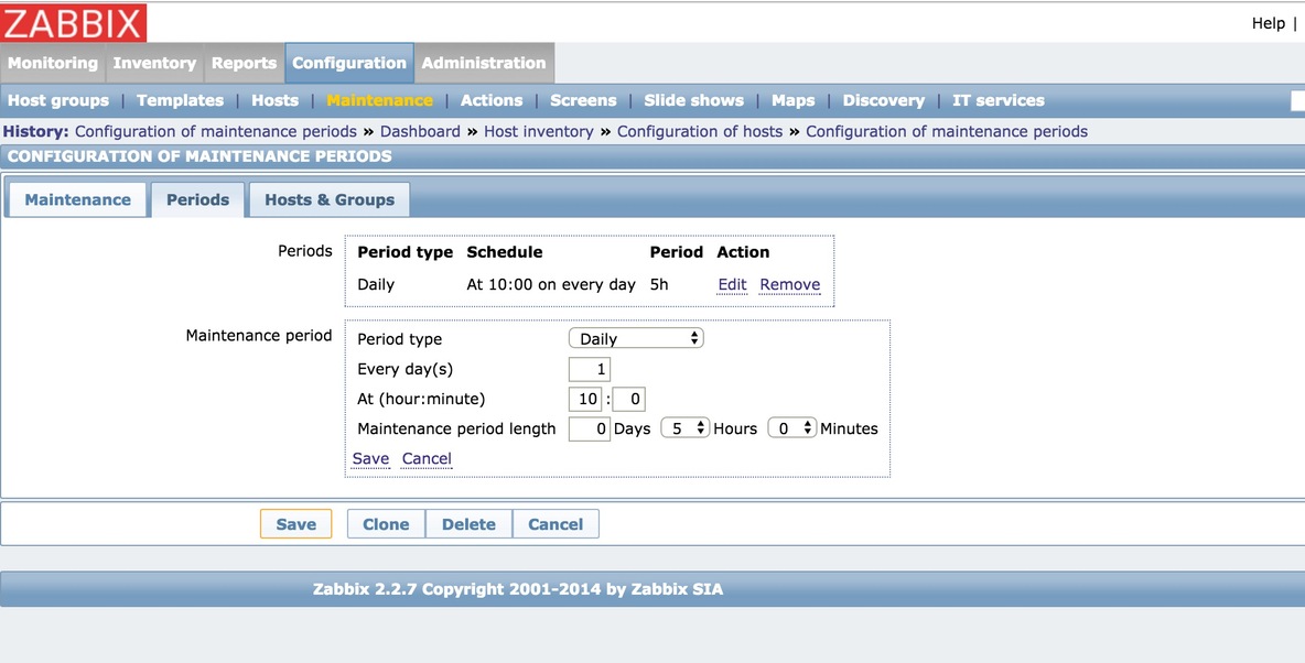 zabbix Maintenance维护周期_Maintenance_02