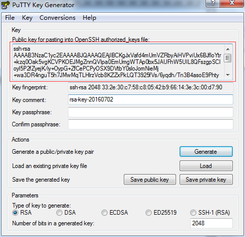 putty使用密钥登录服务器_generate_05