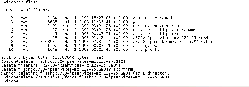 CISCO 交换设备IOS 备份/恢复操作_version_10