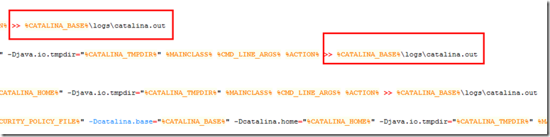 windows下tomcat日志输出至catalina.out文件_解决方案