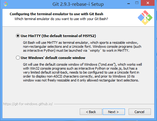 在windows上，Git-2.9.3-rebase-i-64-bit安装和初始化_git_06