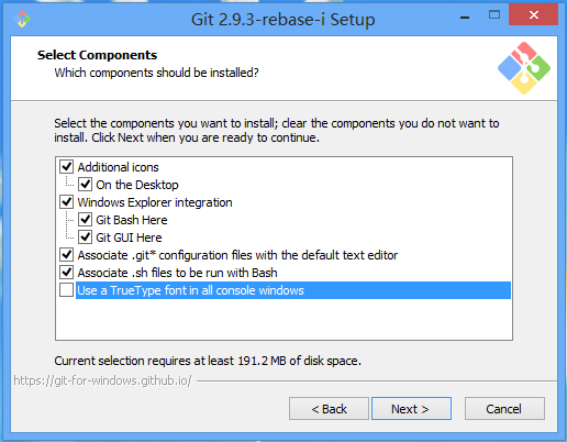 在windows上，Git-2.9.3-rebase-i-64-bit安装和初始化_安装_03