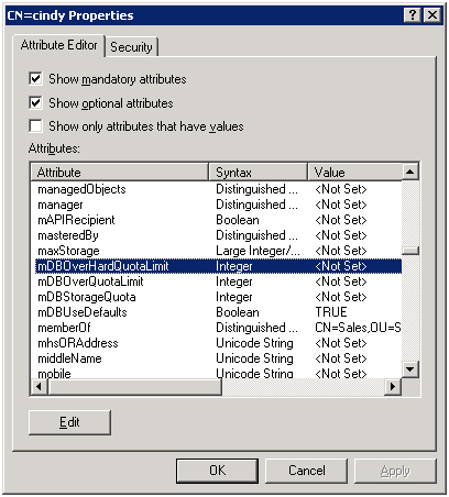 Exchange 2003 SP2用户最大邮箱存储为2GB的解决方法_windows_05