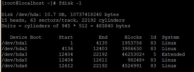 linux下新增硬盘用fdisk进行分区_fdisk_09