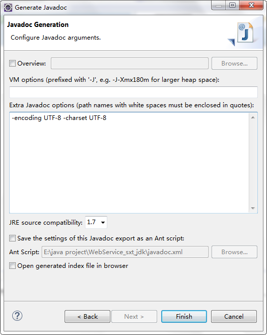 如何在Eclipse 中生成JavaDoc文档_Javadoc_05