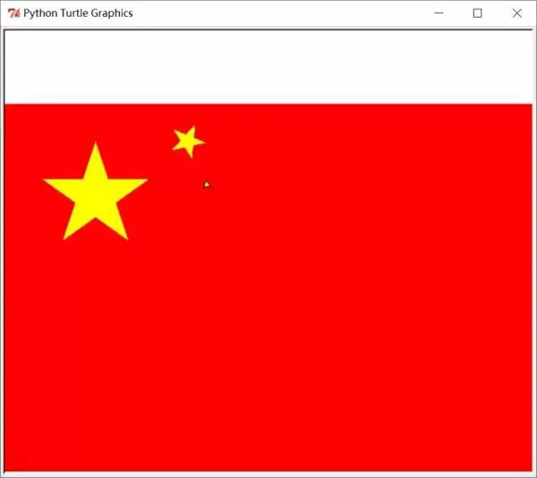 Python使用turtle绘制国旗