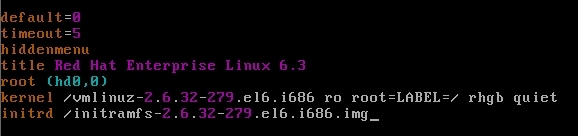 RedHat Linux系统修复—— grub引导、MBR损坏修复过程_Linux系统修复    g_11