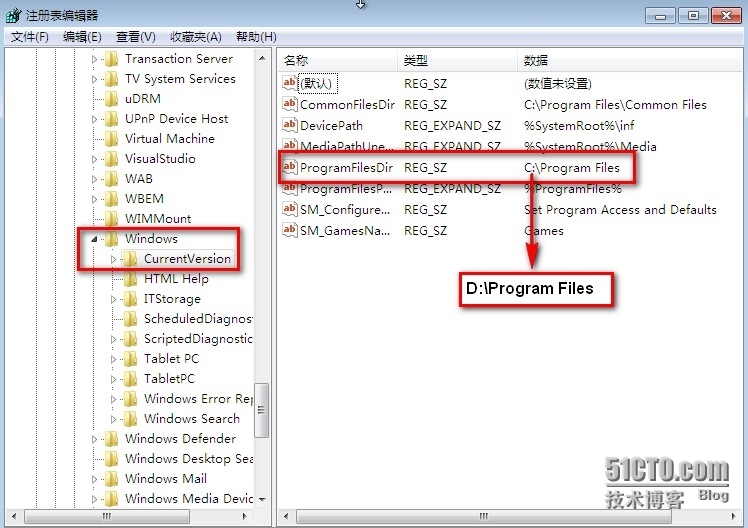 修改Win7软件安装的默认路径以及把 Program Files 目录移动到非系统盘的方法_路径修改