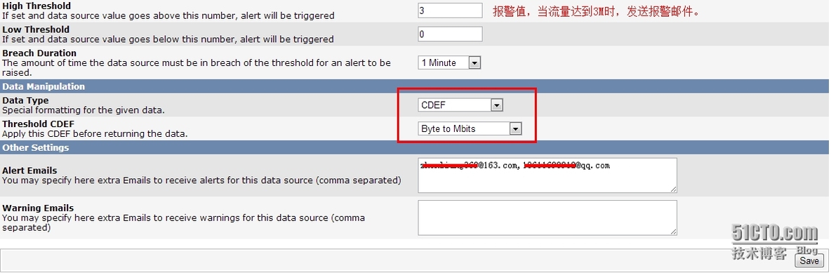 Cacti设置流量阀值实现邮件报警_流量阀_10