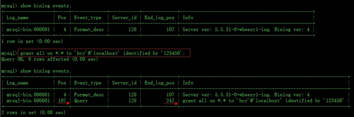 MySQL5.6创建用户密码不再明文显示在binlog二进制日志文件里_MySQL