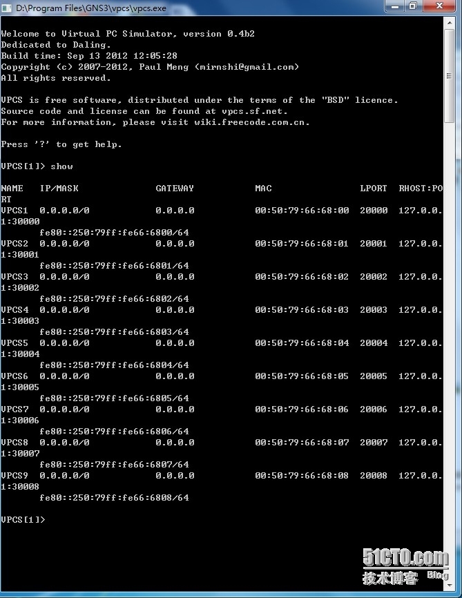 GNS3模拟交换机与PC_IP地址_10