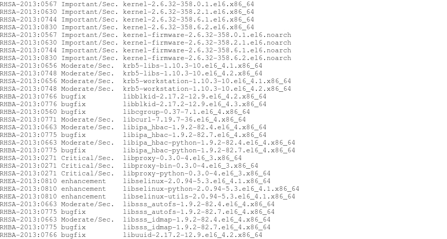 RH413 UNIT 1 TRACKING SECURITY UPDATES_CVE、RHSA、_08