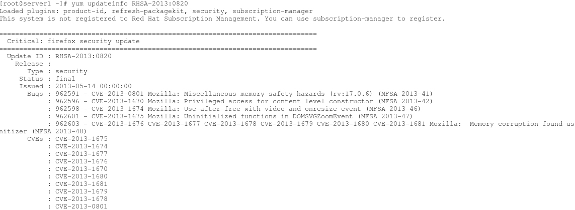 RH413 UNIT 1 TRACKING SECURITY UPDATES_CVE、RHSA、_11