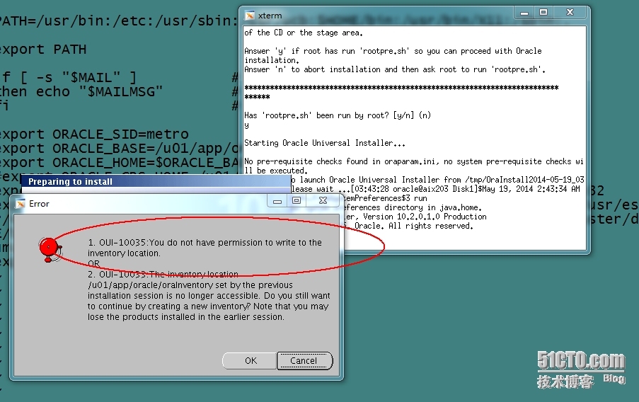 AIX 5.3安装Oracle 10g错误案例--ruInstaller_Oracle