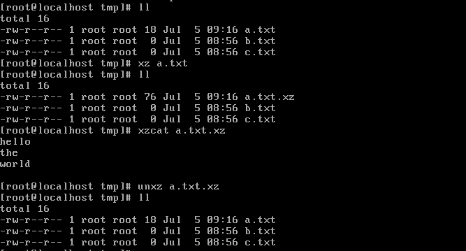 文件压缩和文件打包命令_gzip命令  bzip2命令 xz命令_03
