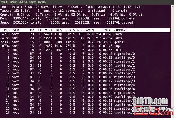 linux命令积累(1)——top/ps/kill命令的使用_用户登录