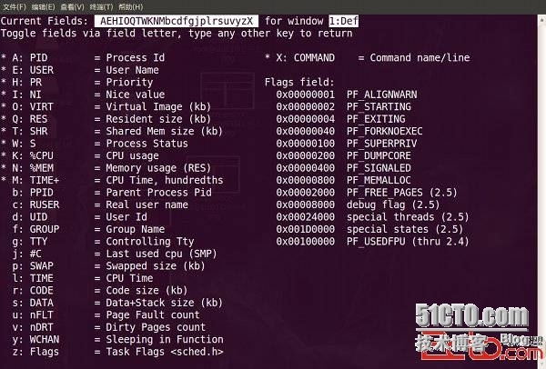 linux命令积累(1)——top/ps/kill命令的使用_百分比_02