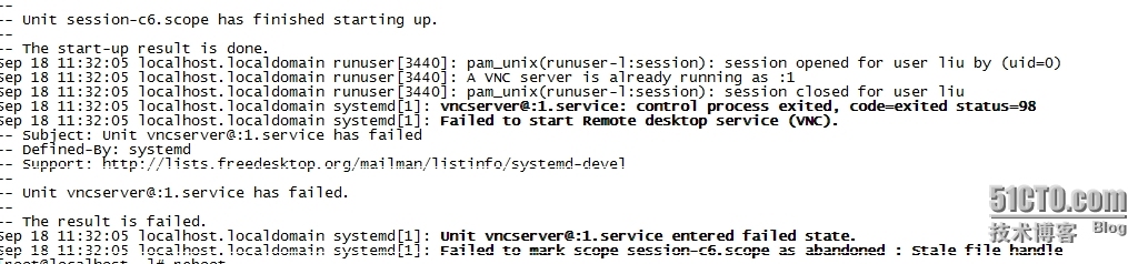 Centos7 VNC报vncserver@:1.service:control process exited,code-exited status=98_ vncserver