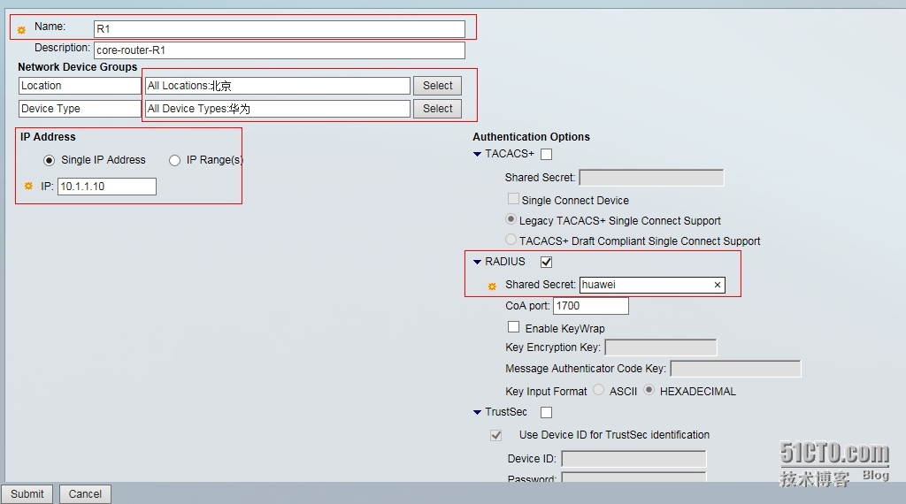 华为设备使用ACS 5.2实现radius认证登陆_ACS5.2 radius 华为_10