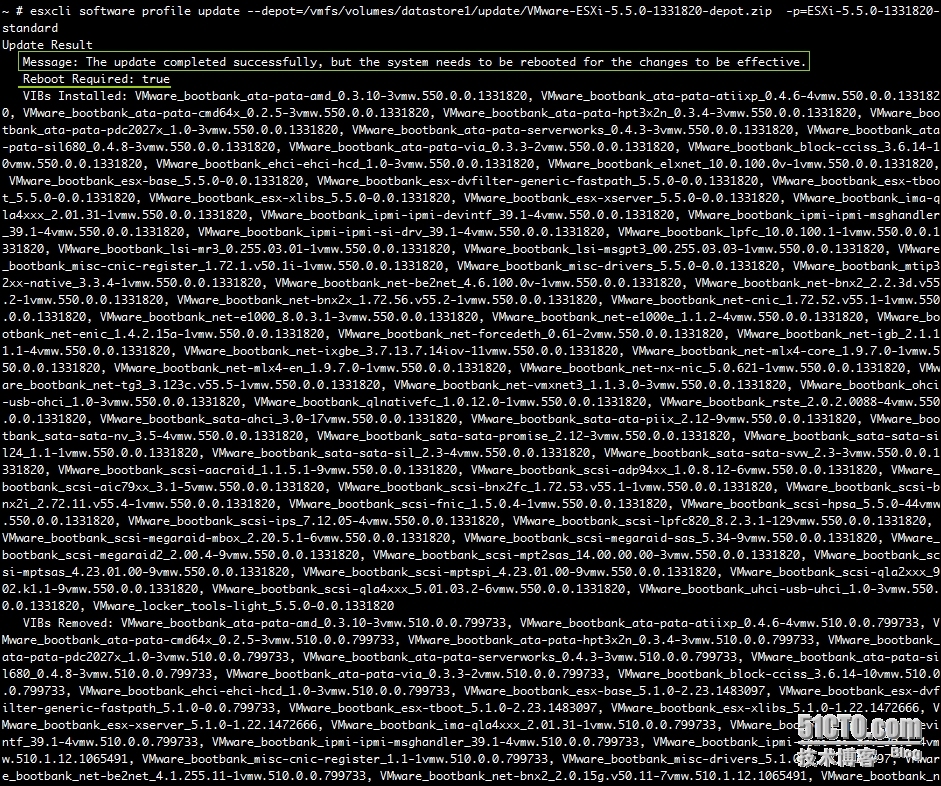 ESXI 通过esxcli命令行本地升级 从5.1 U2 升级到 5.5_命令行升级_04