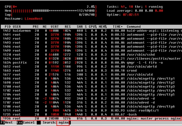 Linux下进程管理工具之（二）：htop_htop_11