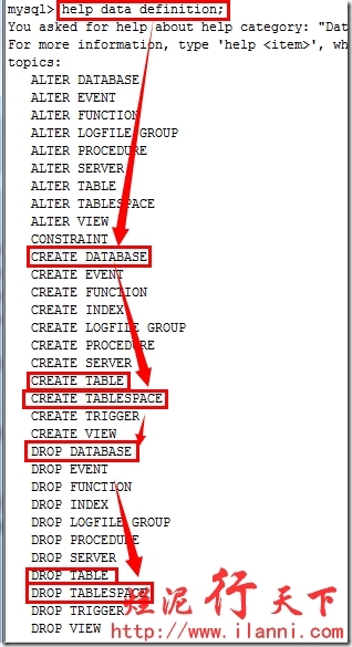 烂泥：mysql帮助命令使用说明_ 命令_36