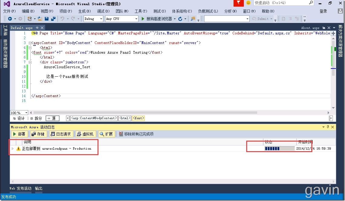 Visual Studio2015发布web站点到windows azure Cloud Service（PAAS）_visual studio2010_19