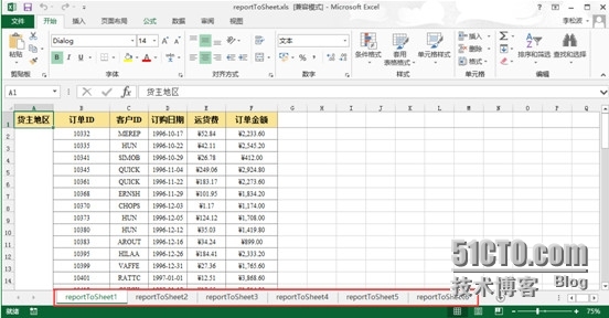 润乾集算报表呈现输出之多表单EXCEL_多表单_06