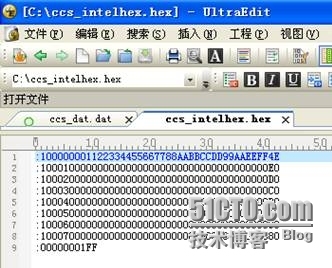 dat文件（如TI CCS导出d )转成intel hex文件的方法_intel _08