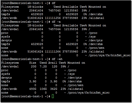 linux命令-df_信息