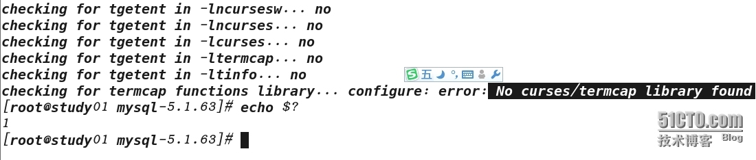 源码安装mysql出现  No curses/termcap library found   错误_mysql错误