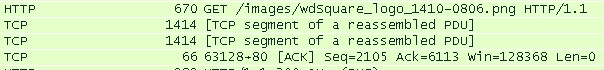 关于wireshark抓包的那点事儿_TCP segment of a rea_06