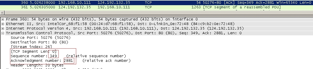 关于wireshark抓包的那点事儿_TCP segment of a rea_04