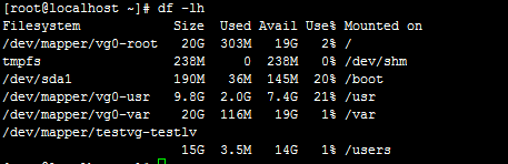 逻辑卷管理器（LVM2）的使用（CentOS6）和快照功能_Linux lvm2 快照_20